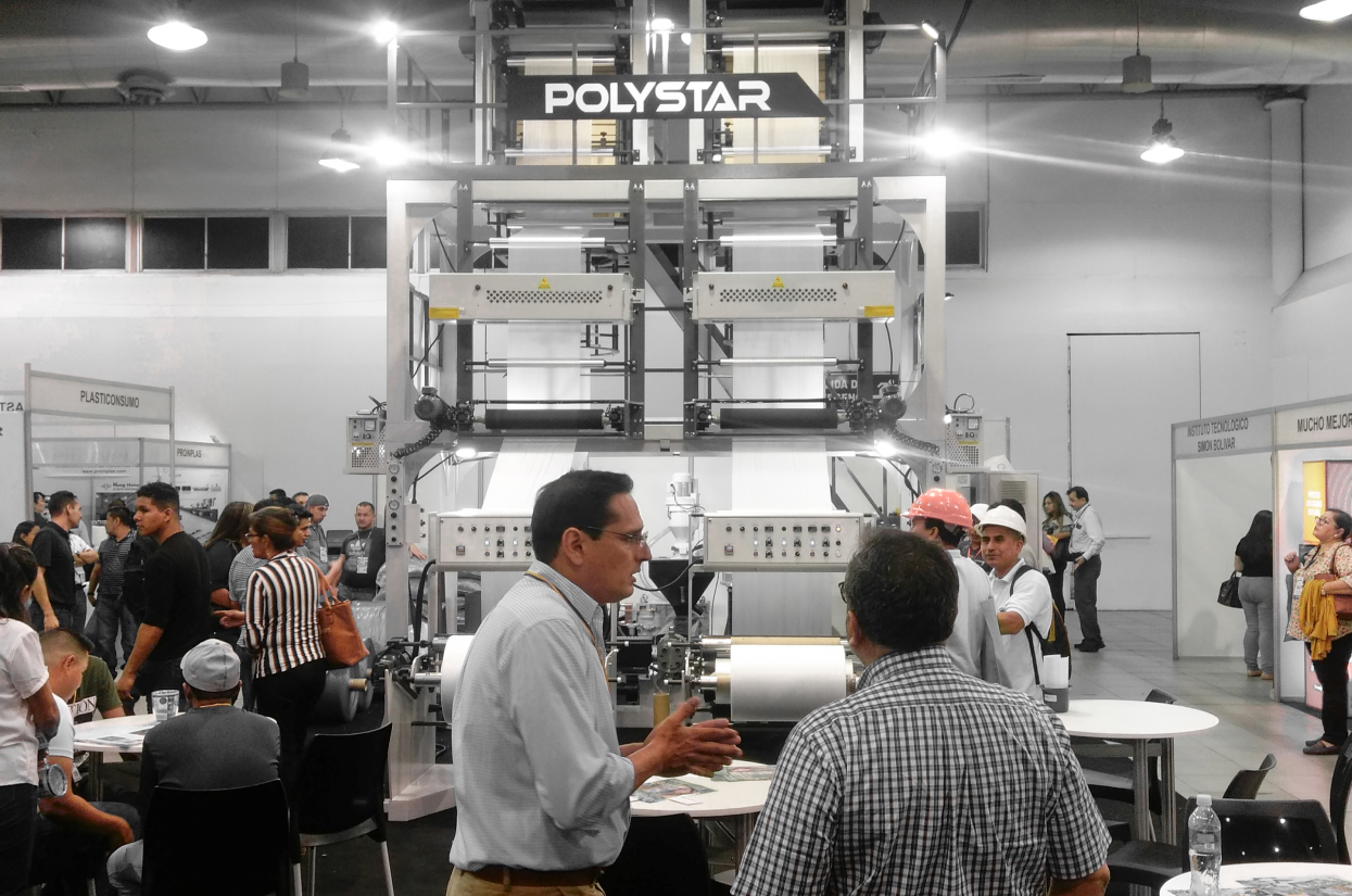 PE PP plastic film recycling machine in IPLAS Ecuador 2019